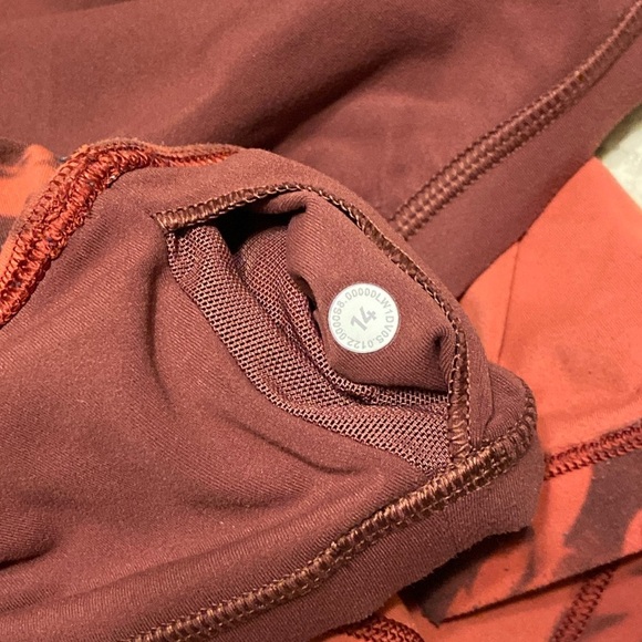 Lululemon Align Cropped Tank Top Spray Leaf Fireside Red Multi Size 14 - Picture 6 of 9